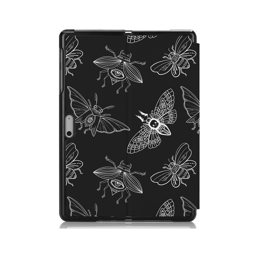 the back side of Personalized Microsoft Surface Pro and Go Case with Animal Skeleton design