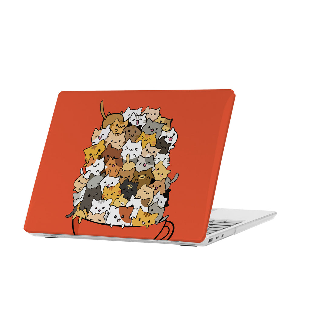 personalized microsoft laptop case features a lightweight two-piece design and Cute Cats print