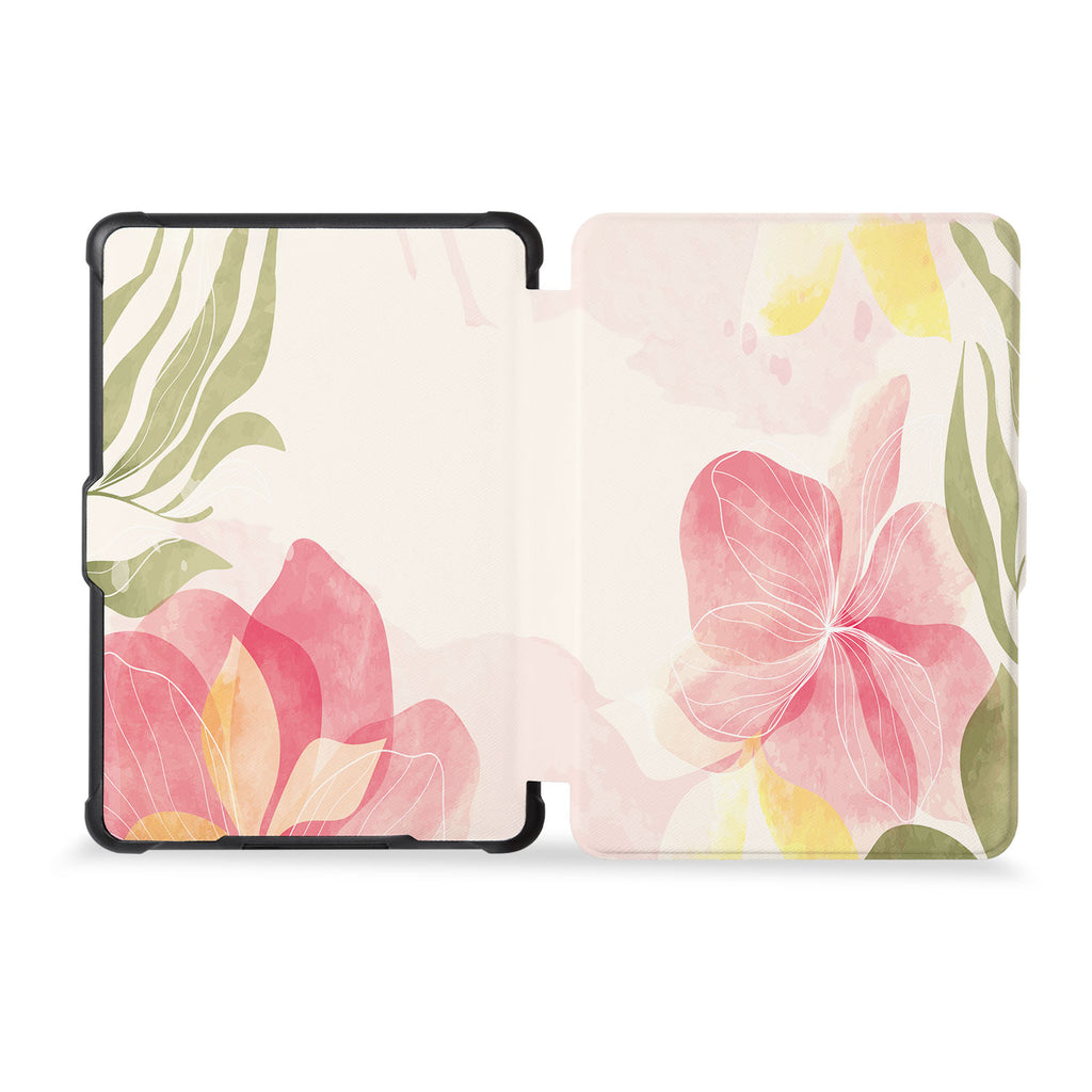 the whole front and back view of personalized kindle case paperwhite case with Abstract design