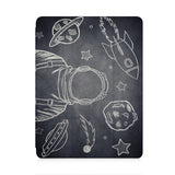 front and back view of personalized iPad case with pencil holder and 03 design