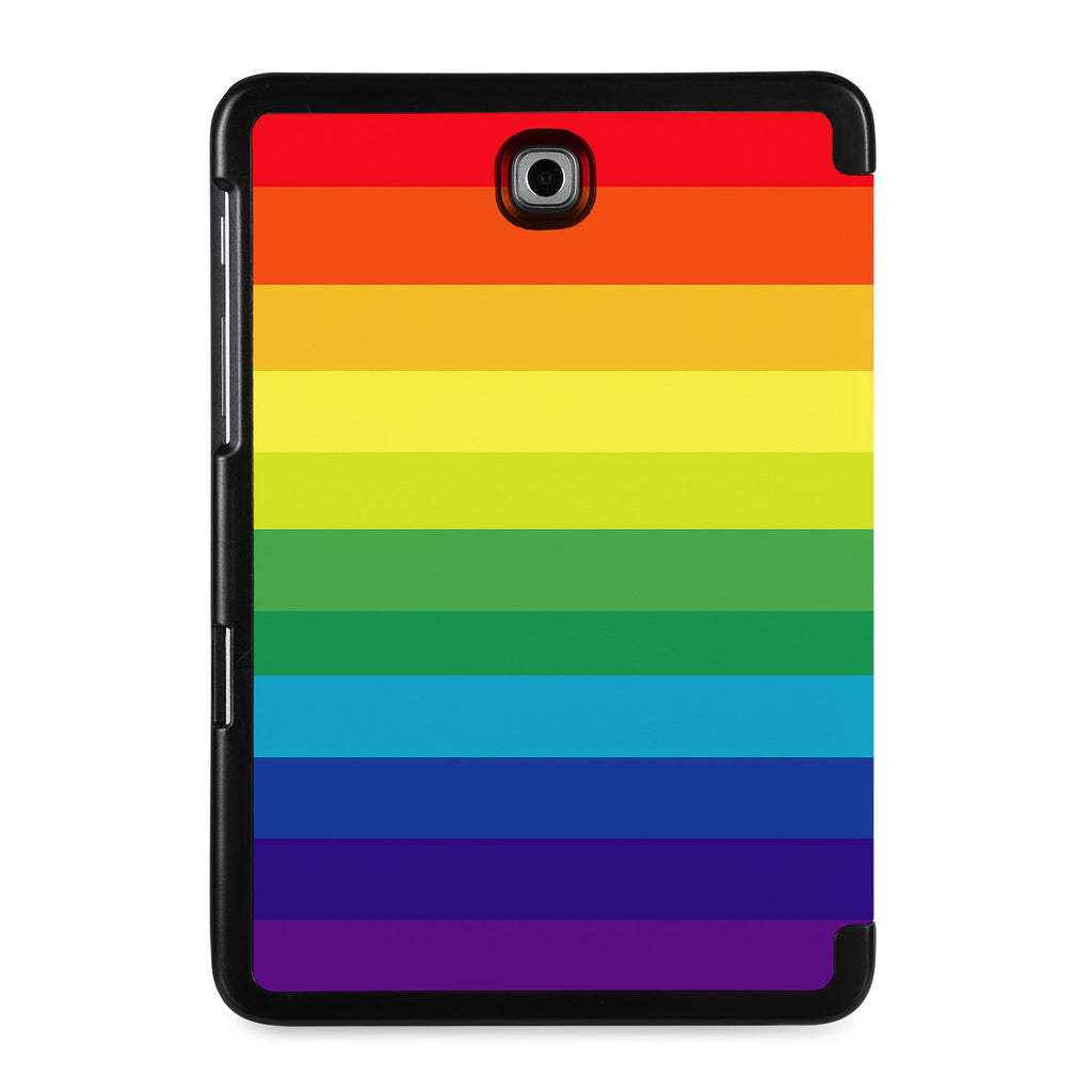 the back view of Personalized Samsung Galaxy Tab Case with Rainbow design