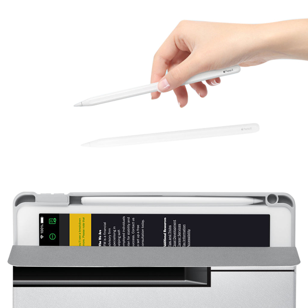 Vista Case iPad Premium Case with Music Design has an integrated holder for Apple Pencil so you never have to leave your extra tech behind. - swap