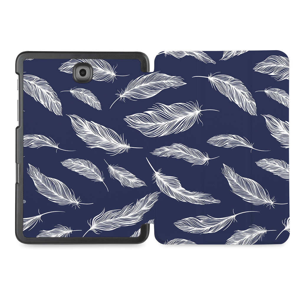 the whole printed area of Personalized Samsung Galaxy Tab Case with Feather design
