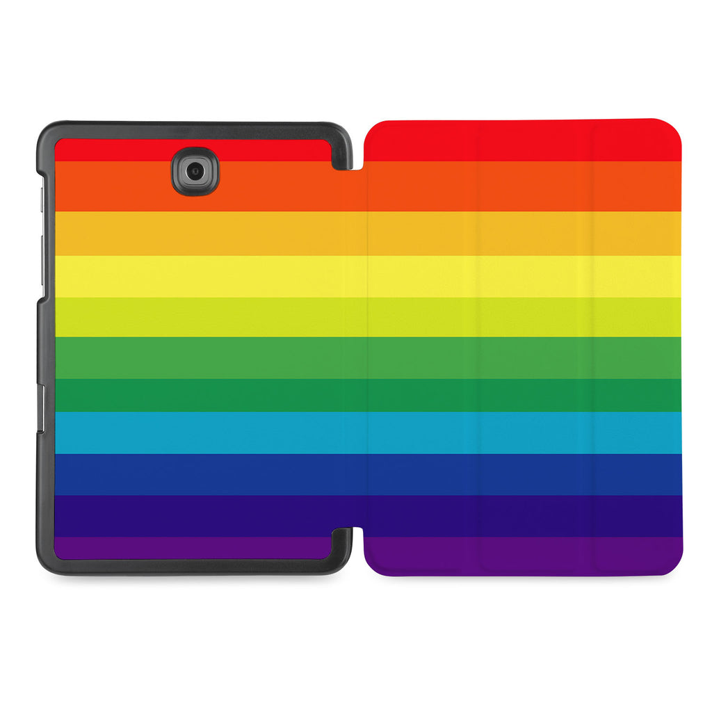 the whole printed area of Personalized Samsung Galaxy Tab Case with Rainbow design