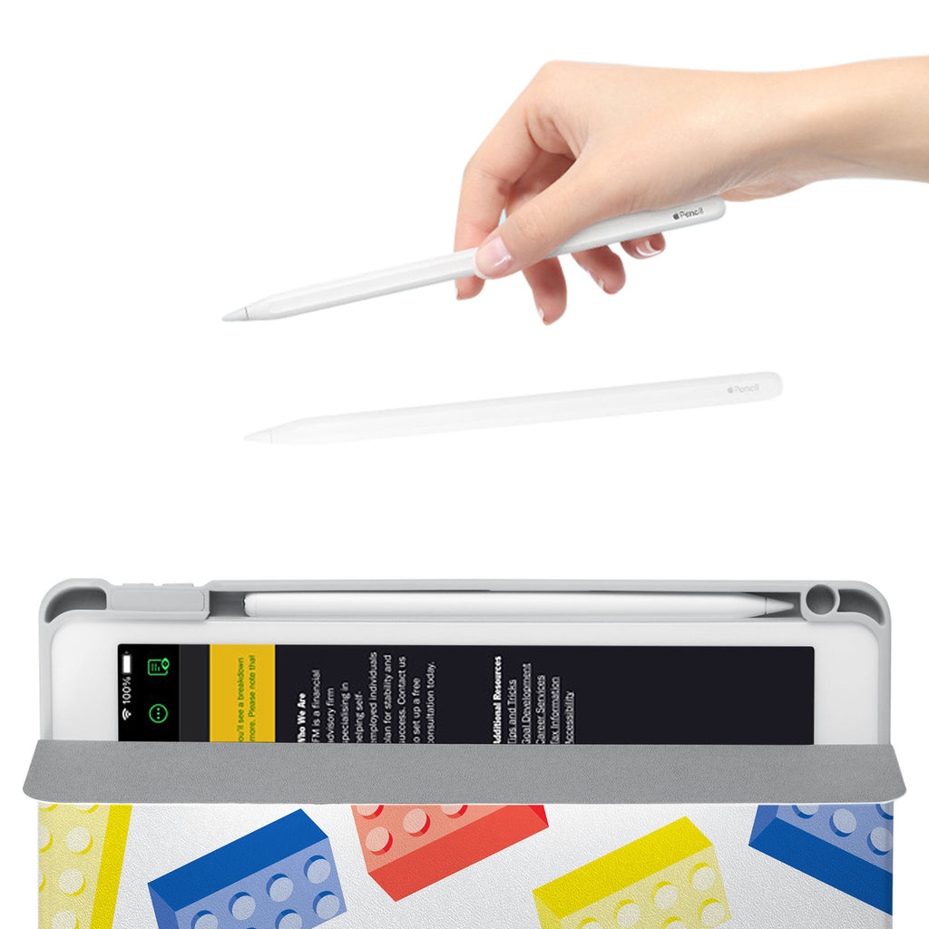 Vista Case iPad Premium Case with Retro Game Design has an integrated holder for Apple Pencil so you never have to leave your extra tech behind. - swap