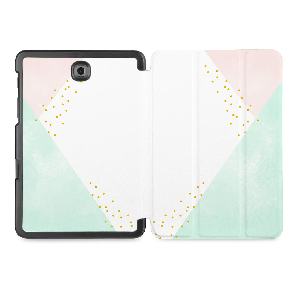 the whole printed area of Personalized Samsung Galaxy Tab Case with Simple Scandi Luxe design