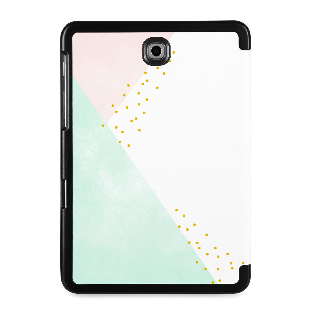 the back view of Personalized Samsung Galaxy Tab Case with Simple Scandi Luxe design