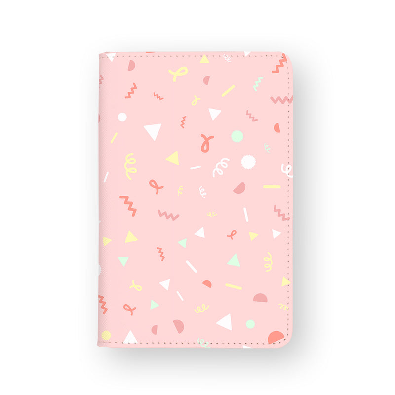 front view of personalized RFID blocking passport travel wallet with Baby design