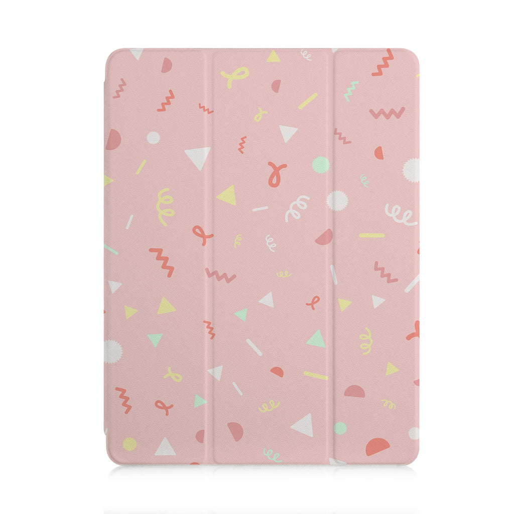 front and back view of personalized iPad case with pencil holder and Baby design