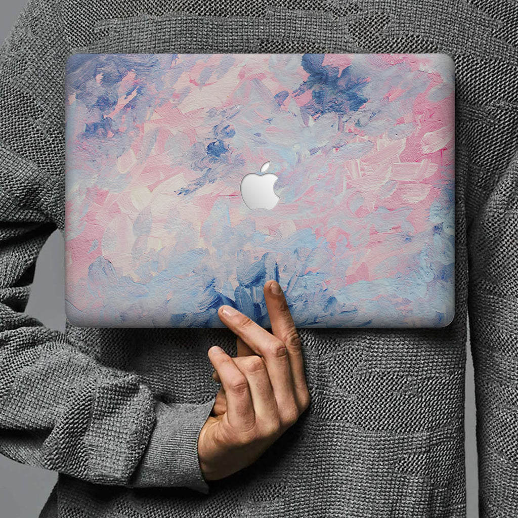 Form-fitting hardshell with Oil Painting Abstract design keeps scuffs and scratches at bay