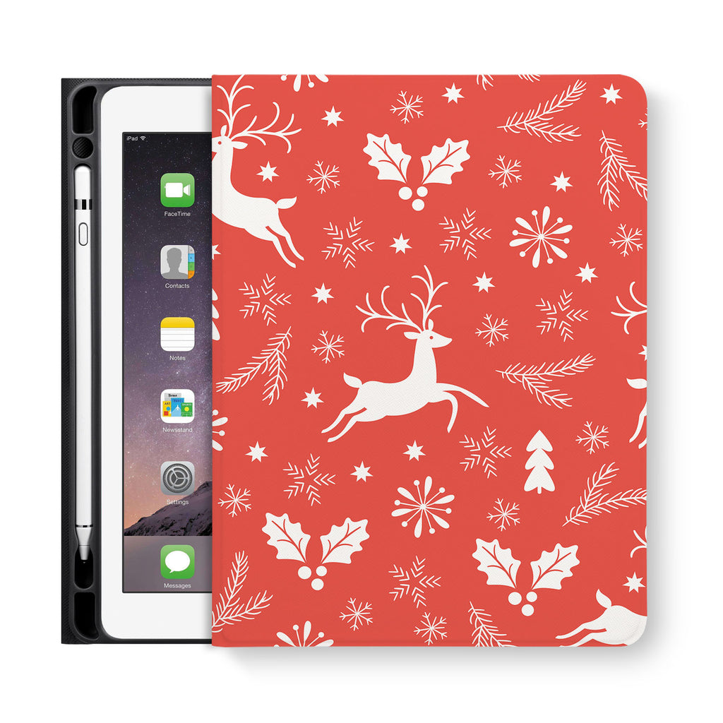 frontview of personalized iPad folio case with 2 design