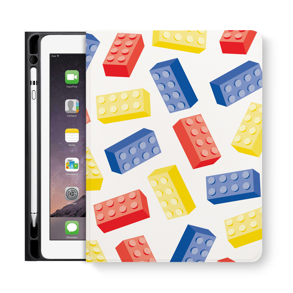 frontview of personalized iPad folio case with 8 design