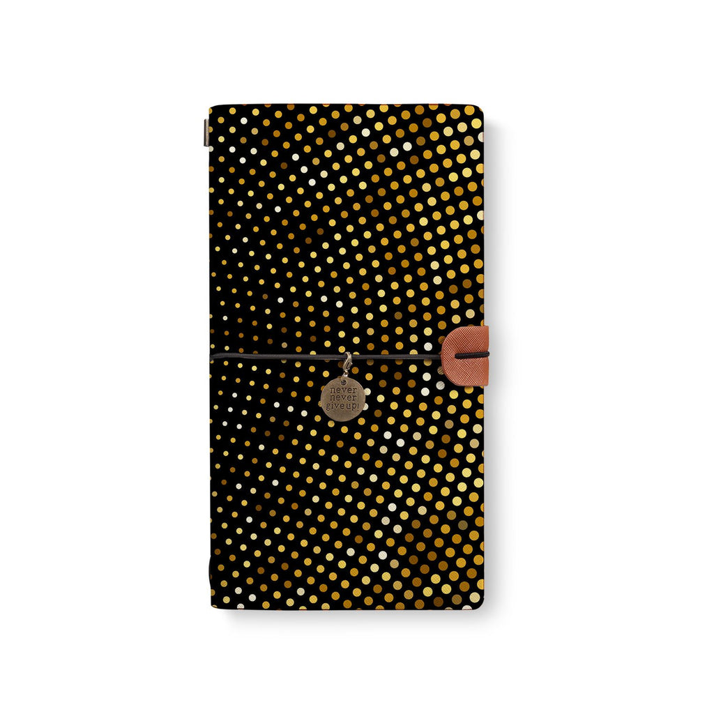 the front top view of midori style traveler's notebook with 5 design