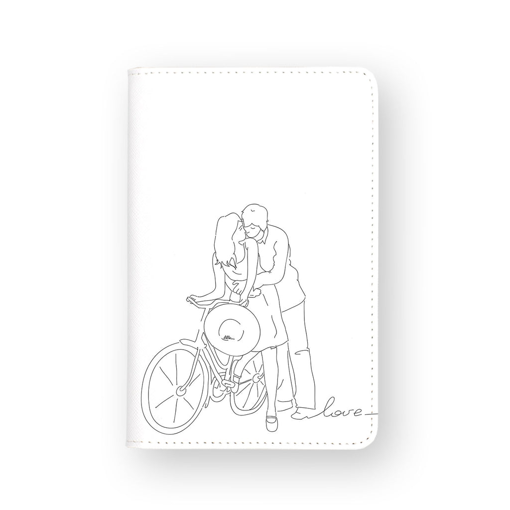 front view of personalized RFID blocking passport travel wallet with 02 design