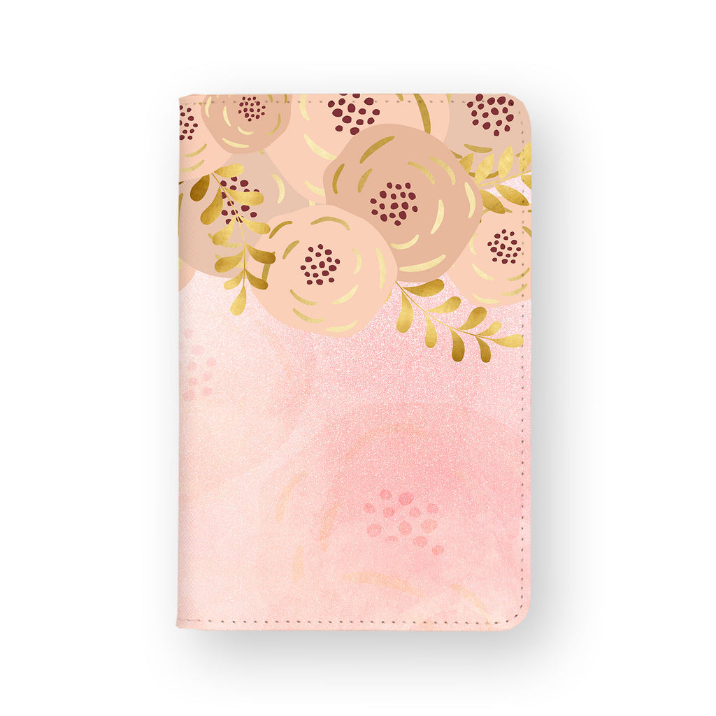 front view of personalized RFID blocking passport travel wallet with 02 design
