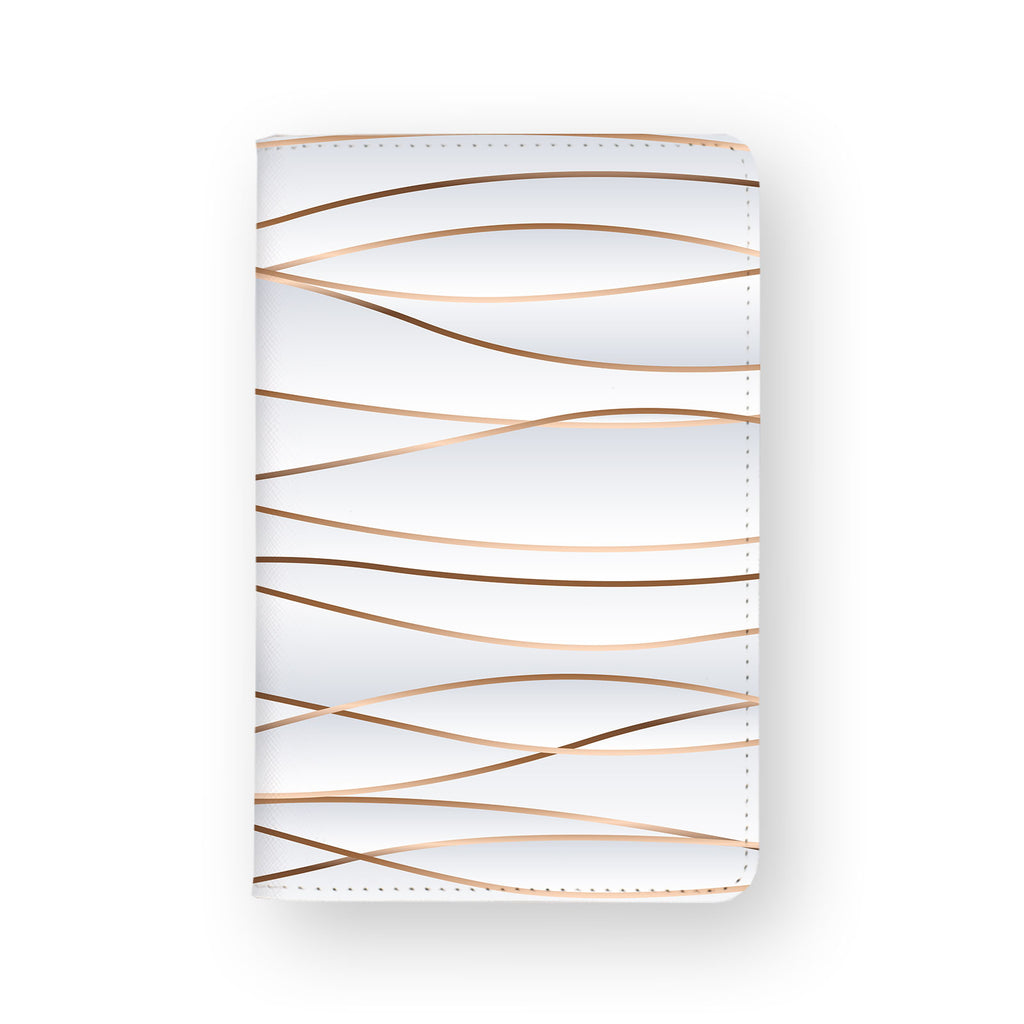 front view of personalized RFID blocking passport travel wallet with 01 design