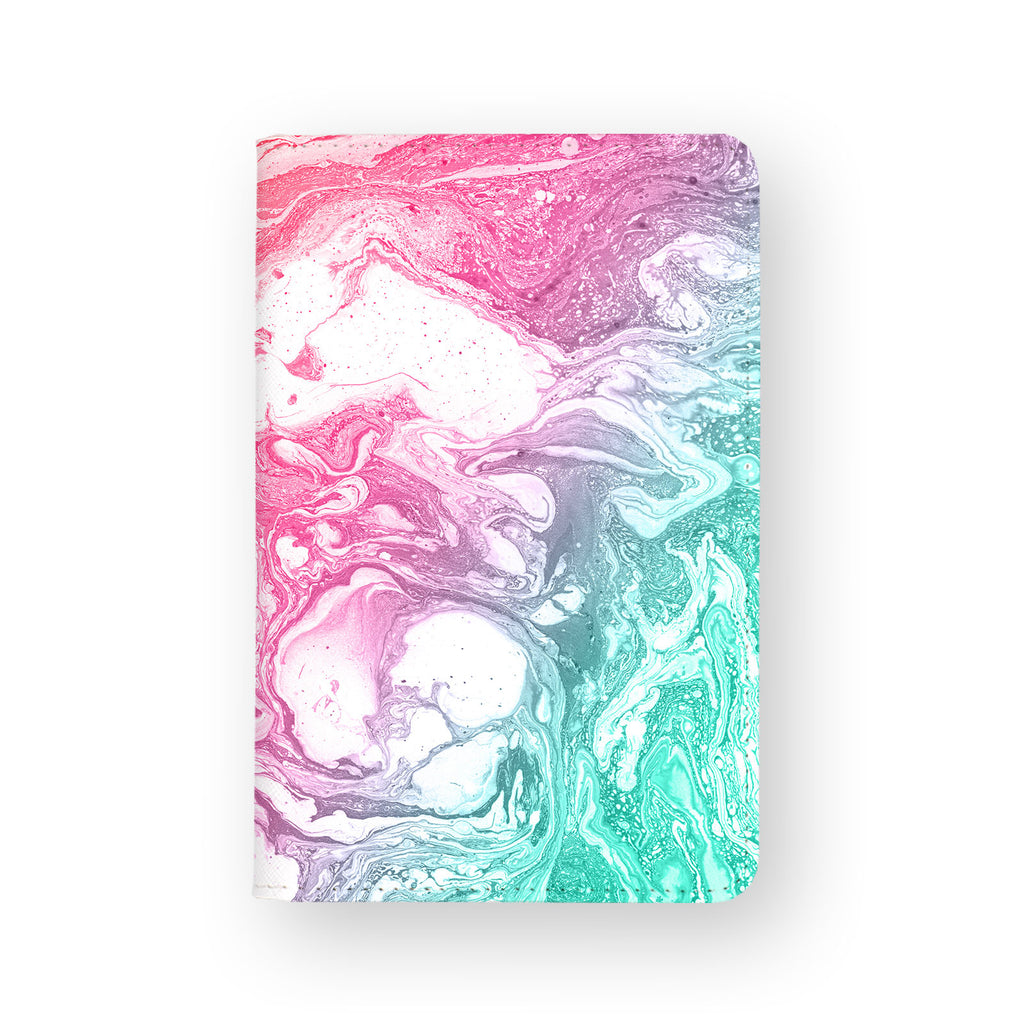 front view of personalized RFID blocking passport travel wallet with 02 design