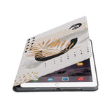 Auto wake and sleep function of the personalized iPad folio case with Marble Flower design
