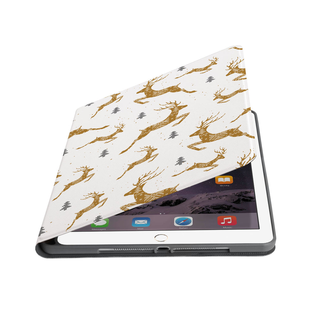 Auto wake and sleep function of the personalized iPad folio case with Christmas design