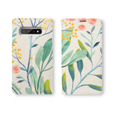 Personalized Samsung Galaxy Wallet Case with Leaves desig marries a wallet with an Samsung case, combining two of your must-have items into one brilliant design Wallet Case.