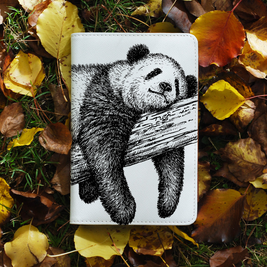 personalized RFID blocking passport travel wallet with Cute Animal design on maple leafs