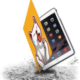 Drop protection from the personalized iPad folio case with Cat Fun design