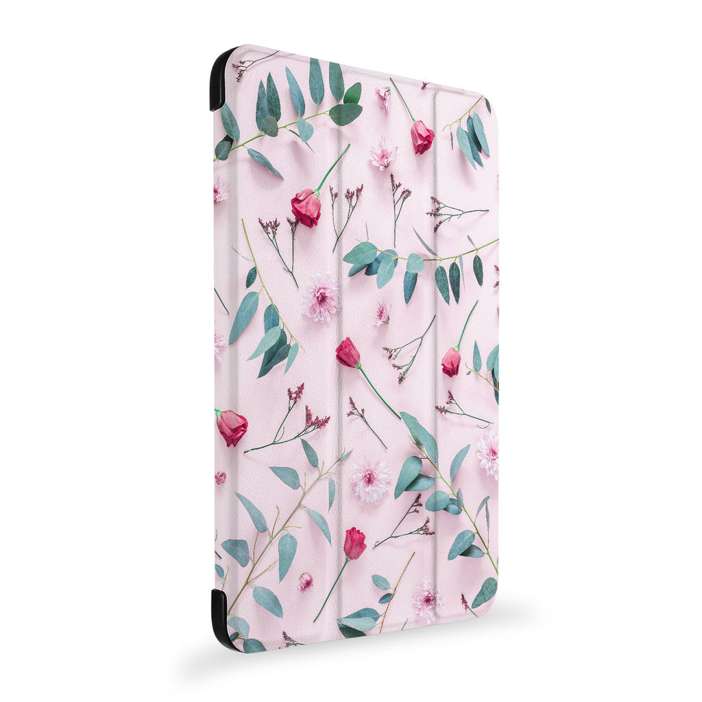 the side view of Personalized Samsung Galaxy Tab Case with Flat Flower 2 design
