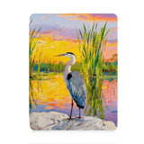 front view of personalized iPad case with pencil holder and US Famous Attractions design