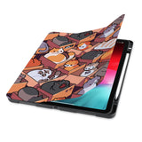 smart auto on and off features case with Sushi Cats design - swap