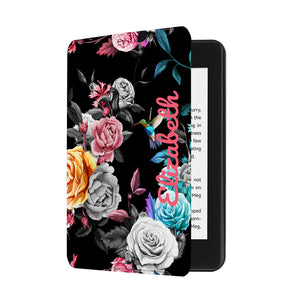 Kindle Case - Black Flower