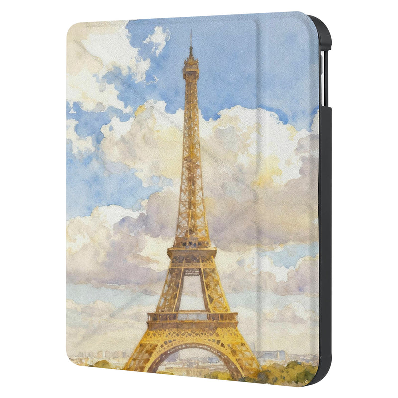 swap front and back view of personalized KOBO case and France Famous Attractions design - swap