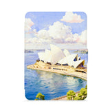front view of personalized kindle paperwhite case with Australia Oil Painting design