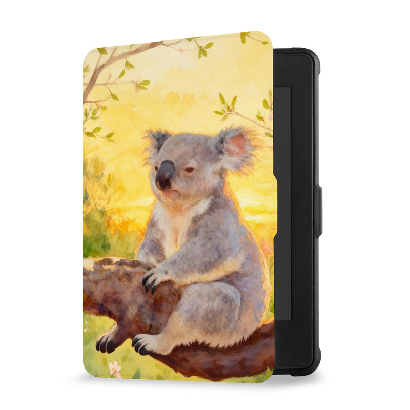 Opens and closes just like a book to wake your Kindle or put it to sleep kindle case with Australia Wild Animal design