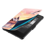 Magnetic attachment ensures cover is securely closed kindle case with Australia Oil Painting design