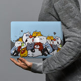 hardshell case with Cute Cats design combines a sleek hardshell design with vibrant colors for stylish protection against scratches, dents, and bumps for your Macbook