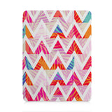 front and back view of personalized iPad case with pencil holder and 08 design