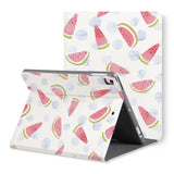 The back view of personalized iPad folio case with Fruit Red design - swap