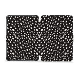 the whole front and back view of personalized kindle case paperwhite case with Polka Dot design