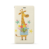 Front Side of Personalized Huawei Wallet Case with Cute Forest Friends design
