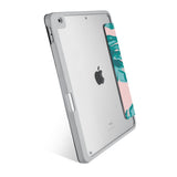 Vista Case iPad Premium Case with Pink Flower 2 Design has HD Clear back case allowing asset tagging for the tablet in workplace environment.