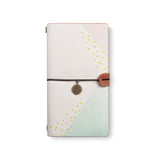 the front top view of midori style traveler's notebook with 1 design