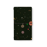 the front top view of midori style traveler's notebook with 2 design