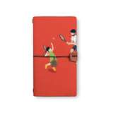 the front top view of midori style traveler's notebook with 2 design