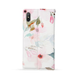 Back Side of Personalized iPhone Wallet Case with Flamingos design - swap